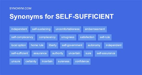 self-sufficient synonyms|self sufficient antonym.